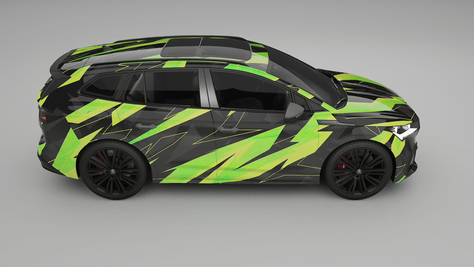 Škoda Enyaq MEB NINJA TURTLES – Design-Wrap PPF-Kit aus bedruckbarer Polyurethanfolie