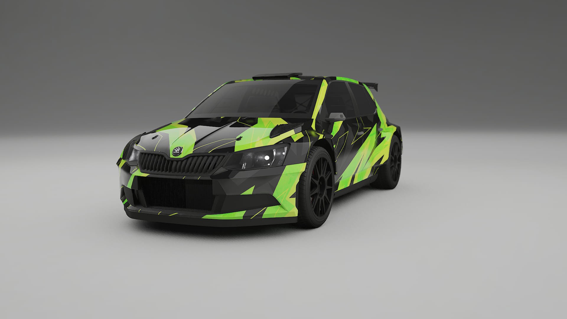 Škoda Fabia R5 6V NINJA TURTLES – Design-Wrap PPF-Kit aus bedruckbarer Polyurethanfolie