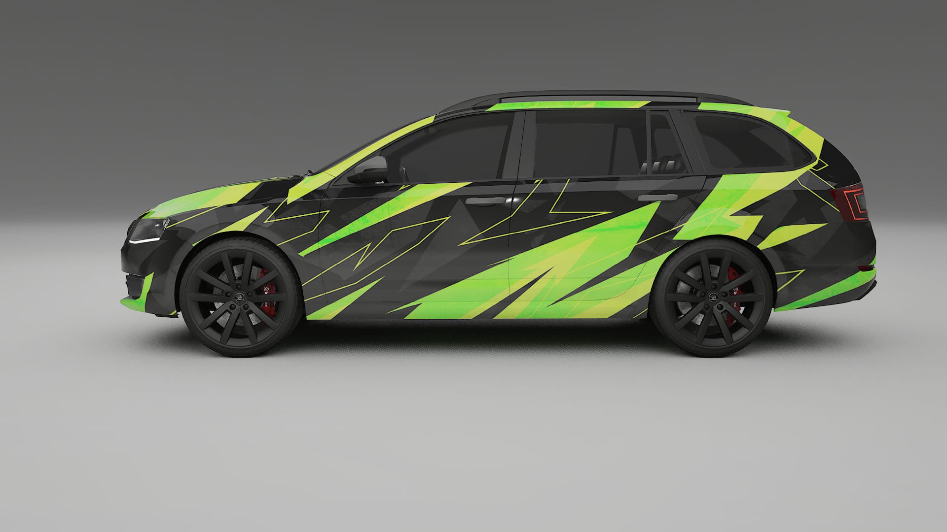 Škoda Octavia combi 5E NINJA TURTLES – Design-Wrap PPF-Kit aus bedruckbarer Polyurethanfolie