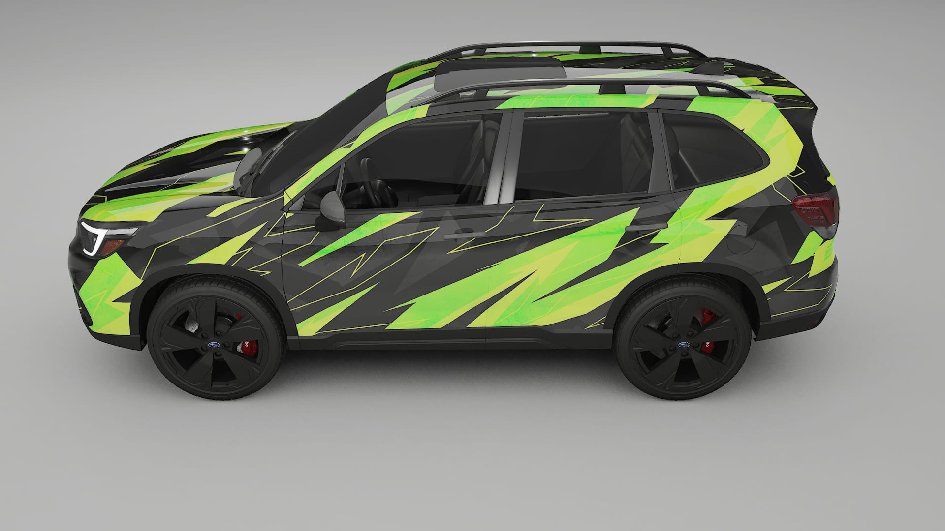 Subaru Forester V SK prefacelift pre-LCI NINJA TURTLES – Design-Wrap PPF-Kit aus bedruckbarer Polyurethanfolie