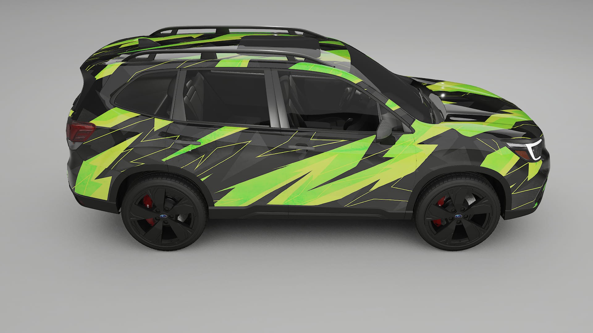 Subaru Forester V SK prefacelift pre-LCI NINJA TURTLES – Design-Wrap PPF-Kit aus bedruckbarer Polyurethanfolie