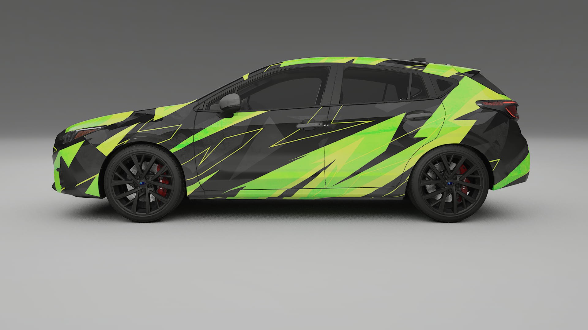 Subaru Impreza GU NINJA TURTLES – Design-Wrap PPF-Kit aus bedruckbarer Polyurethanfolie