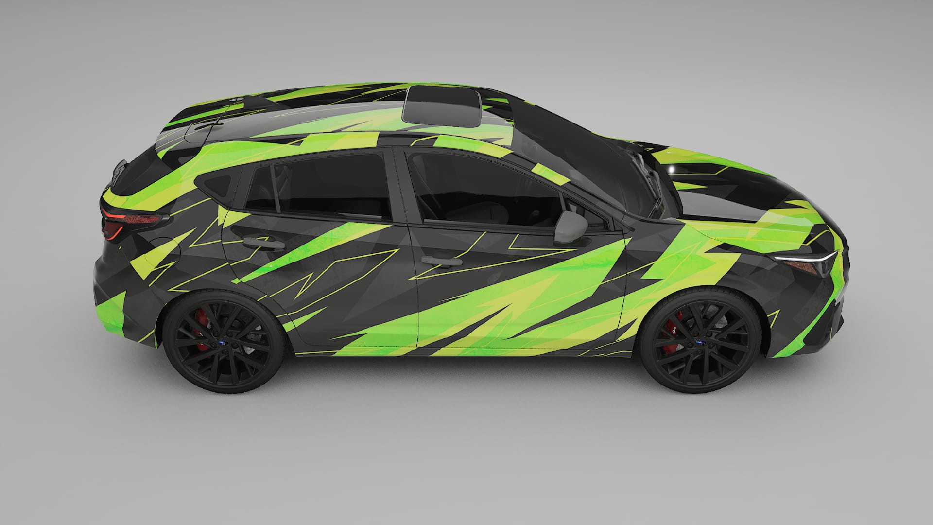 Subaru Impreza GU NINJA TURTLES – Design-Wrap PPF-Kit aus bedruckbarer Polyurethanfolie