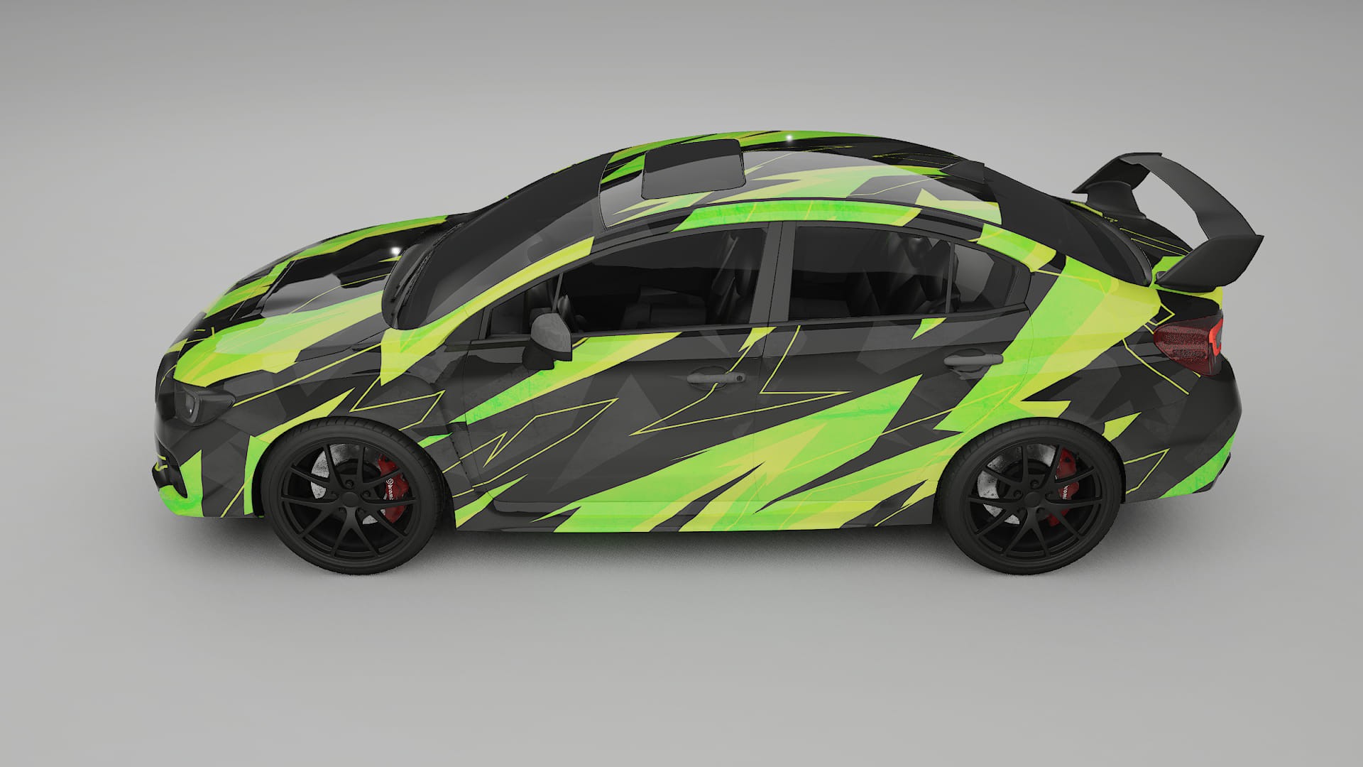 Subaru Impreza WRX Sti VA prefacelift pre-LCI NINJA TURTLES – Design-Wrap PPF-Kit aus bedruckbarer Polyurethanfolie