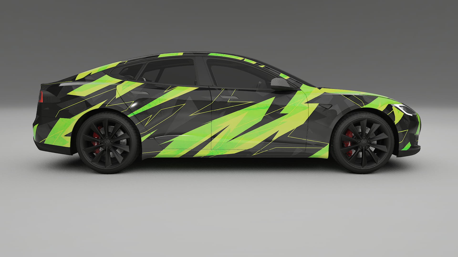 Tesla Model-S NINJA TURTLES – Design-Wrap PPF-Kit aus bedruckbarer Polyurethanfolie