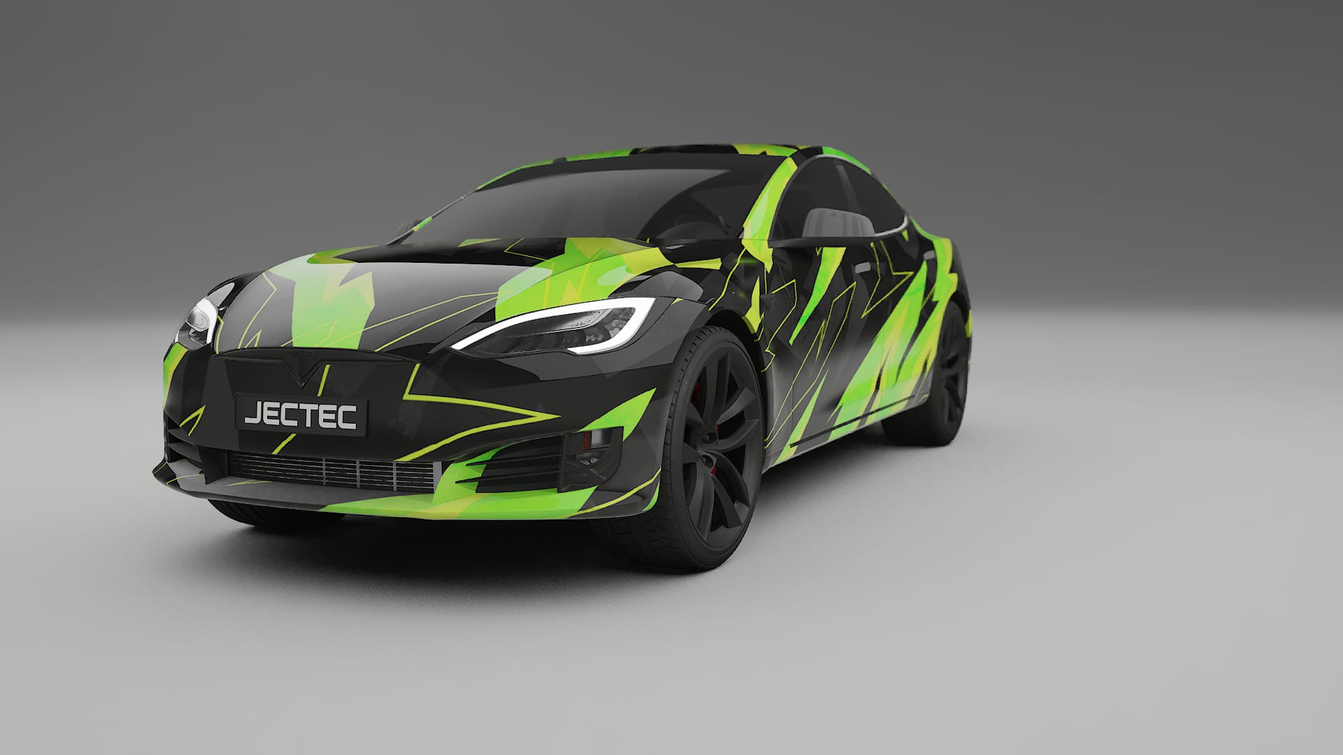 Tesla Model-S Refresh NINJA TURTLES – Design-Wrap PPF-Kit aus bedruckbarer Polyurethanfolie