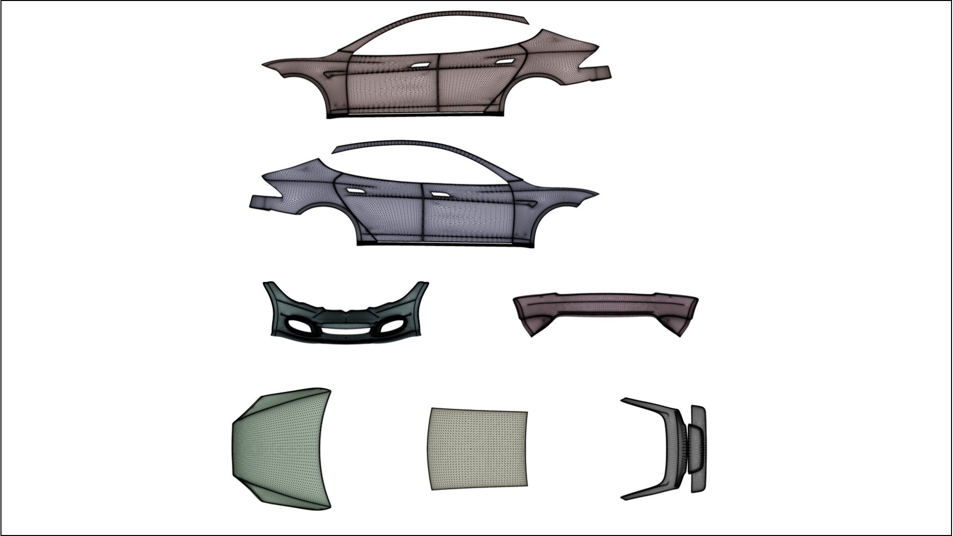 Tesla Model-S Refresh NINJA TURTLES – Design-Wrap PPF-Kit aus bedruckbarer Polyurethanfolie