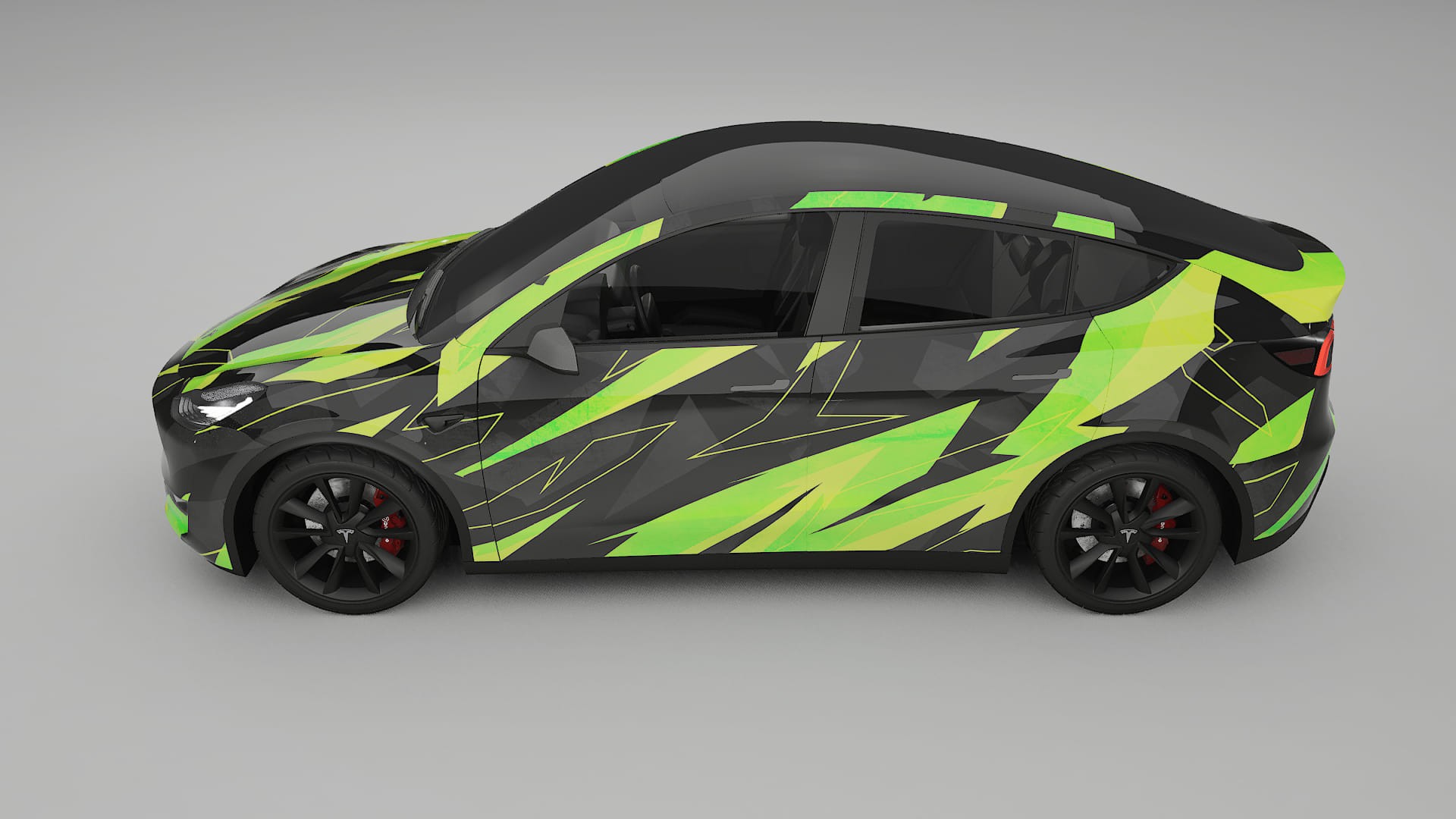 Tesla Model Y NINJA TURTLES – Design-Wrap PPF-Kit aus bedruckbarer Polyurethanfolie