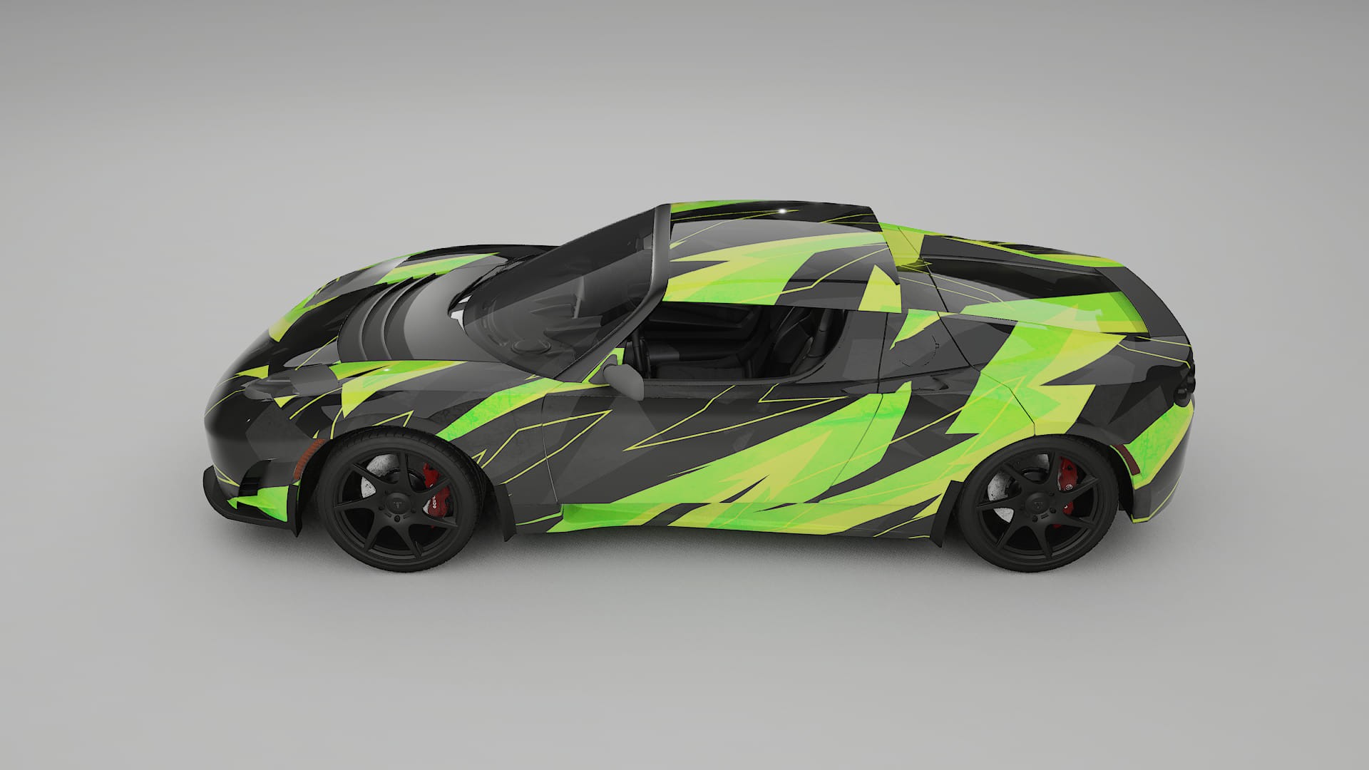 Tesla Roadster 2.5 NINJA TURTLES – Design-Wrap PPF-Kit aus bedruckbarer Polyurethanfolie