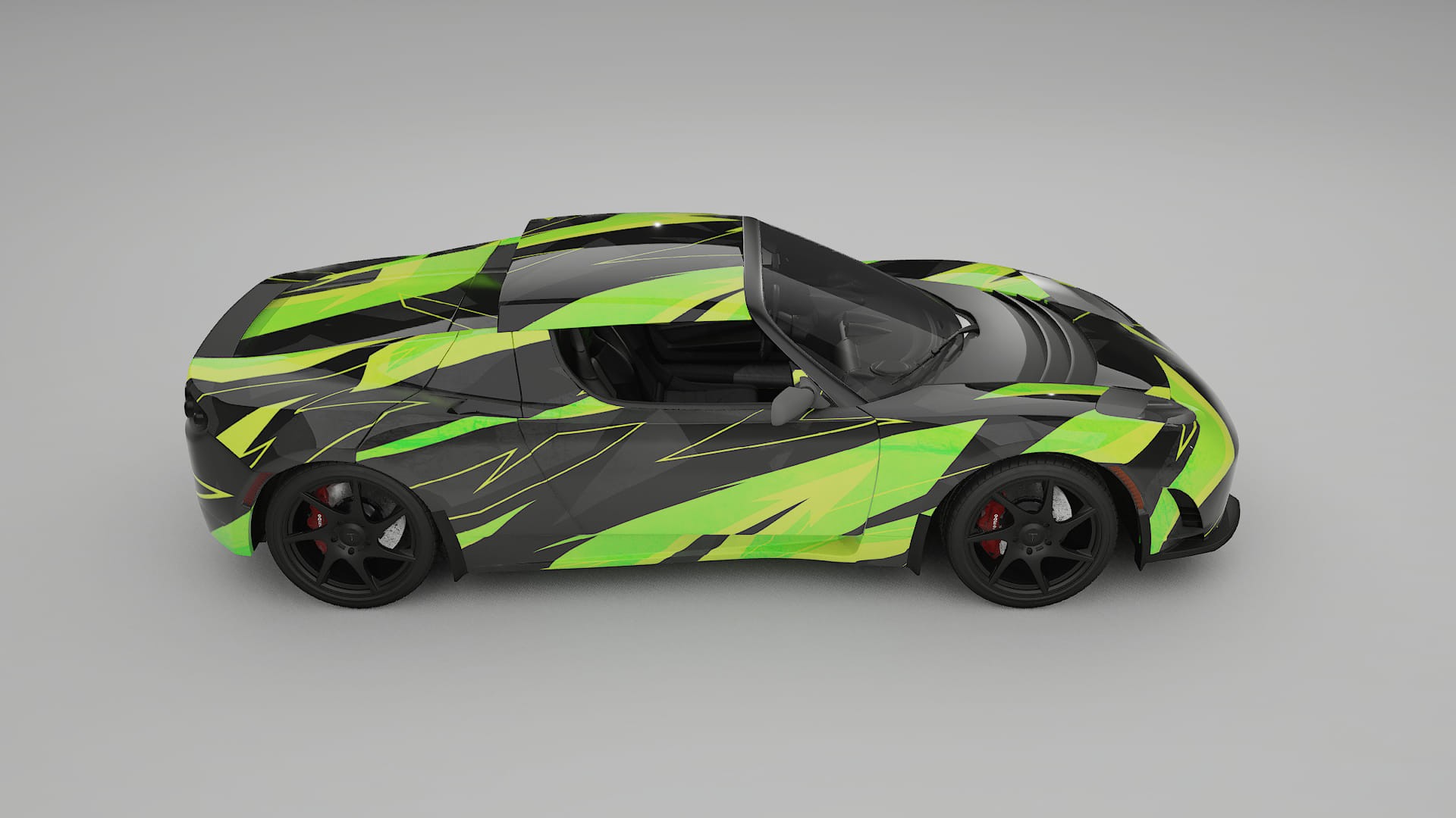 Tesla Roadster 2.5 NINJA TURTLES – Design-Wrap PPF-Kit aus bedruckbarer Polyurethanfolie