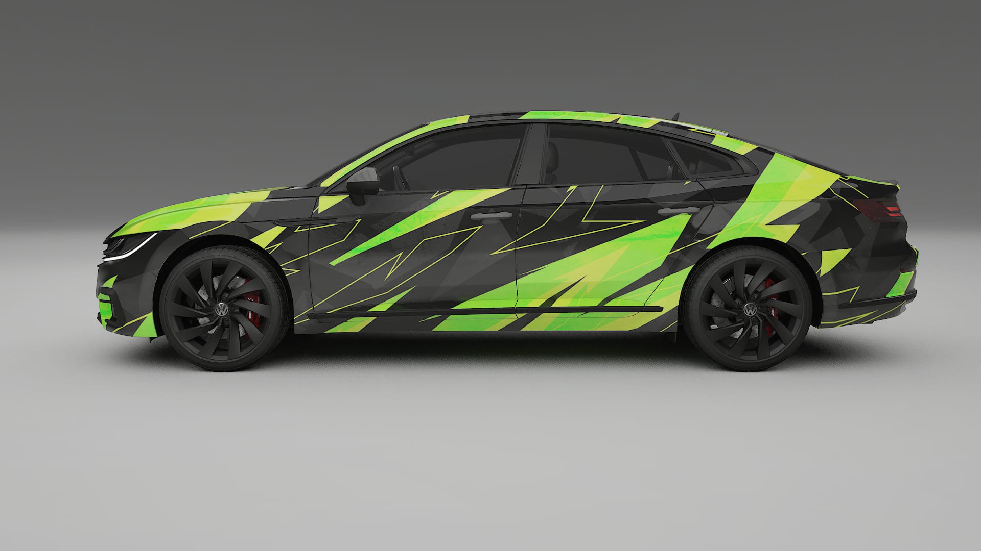 VW Arteon R 3H prefacelift pre-LCI NINJA TURTLES – Design-Wrap PPF-Kit aus bedruckbarer Polyurethanfolie