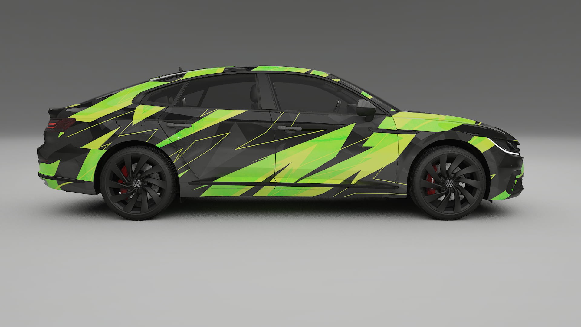 VW Arteon R 3H prefacelift pre-LCI NINJA TURTLES – Design-Wrap PPF-Kit aus bedruckbarer Polyurethanfolie