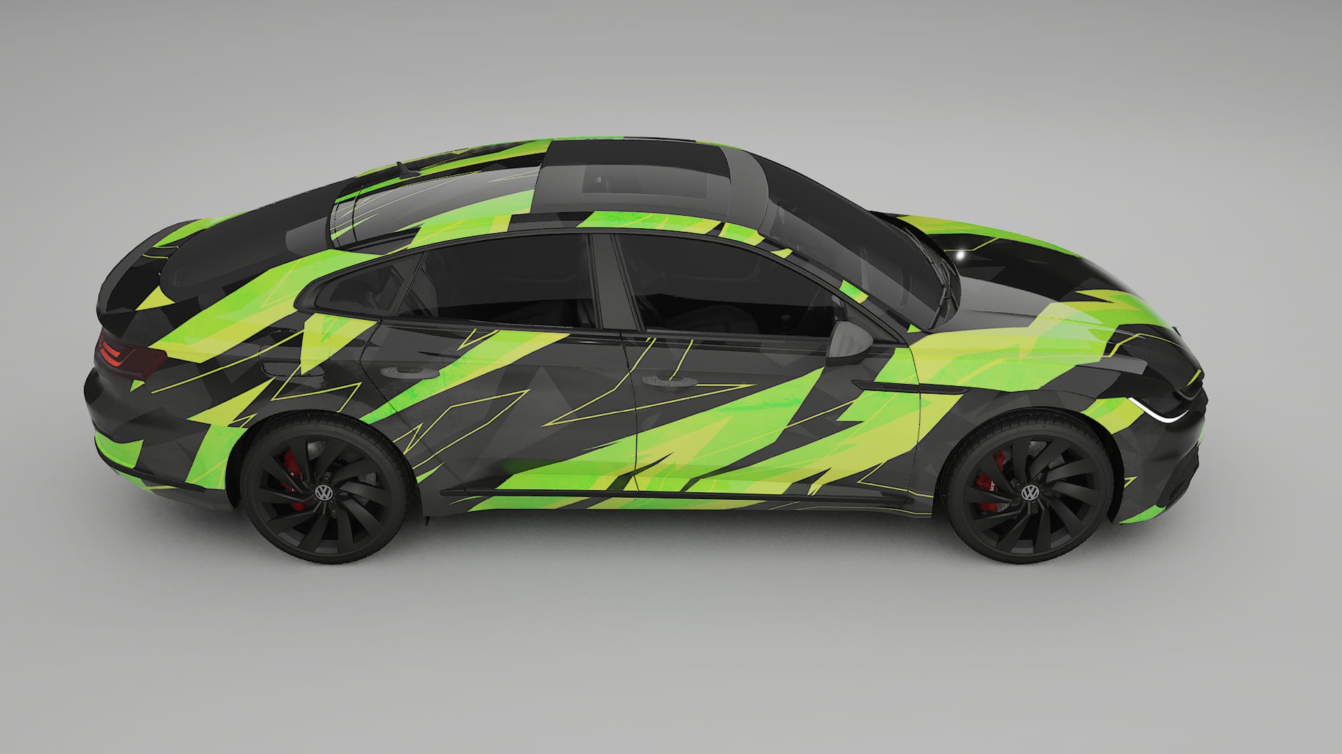 VW Arteon R 3H prefacelift pre-LCI NINJA TURTLES – Design-Wrap PPF-Kit aus bedruckbarer Polyurethanfolie