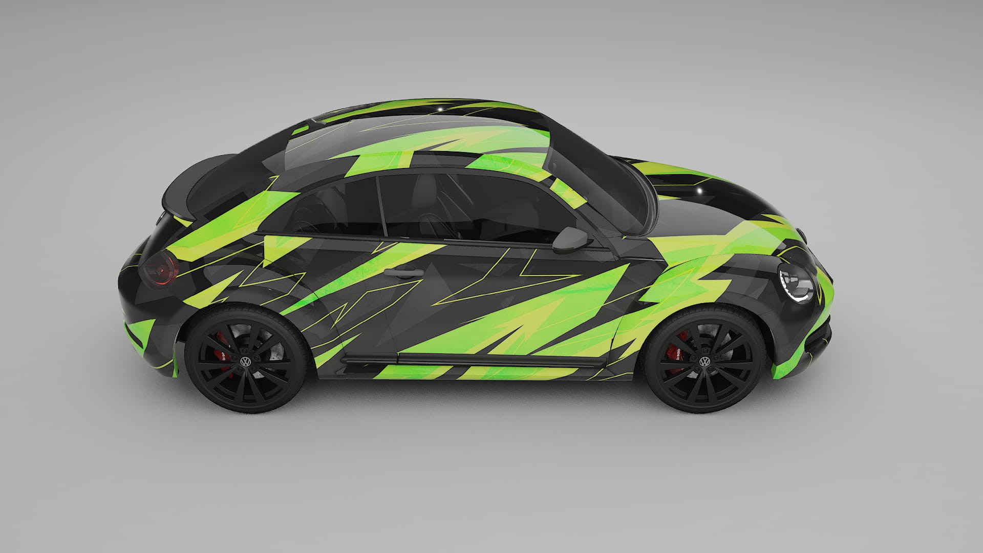 VW Beetle A5 prefacelift pre-LCI NINJA TURTLES – Design-Wrap PPF-Kit aus bedruckbarer Polyurethanfolie
