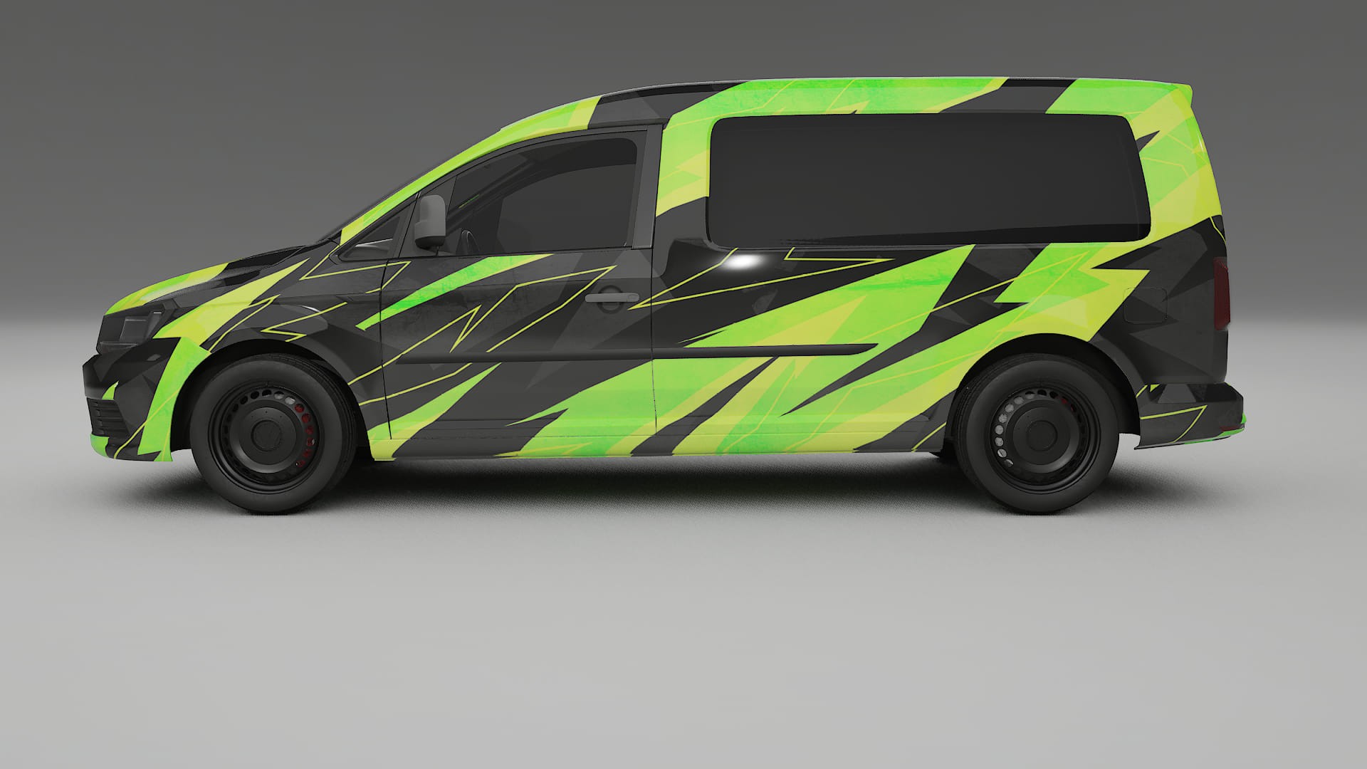 VW Caddy Maxi SB NINJA TURTLES – Design-Wrap PPF-Kit aus bedruckbarer Polyurethanfolie