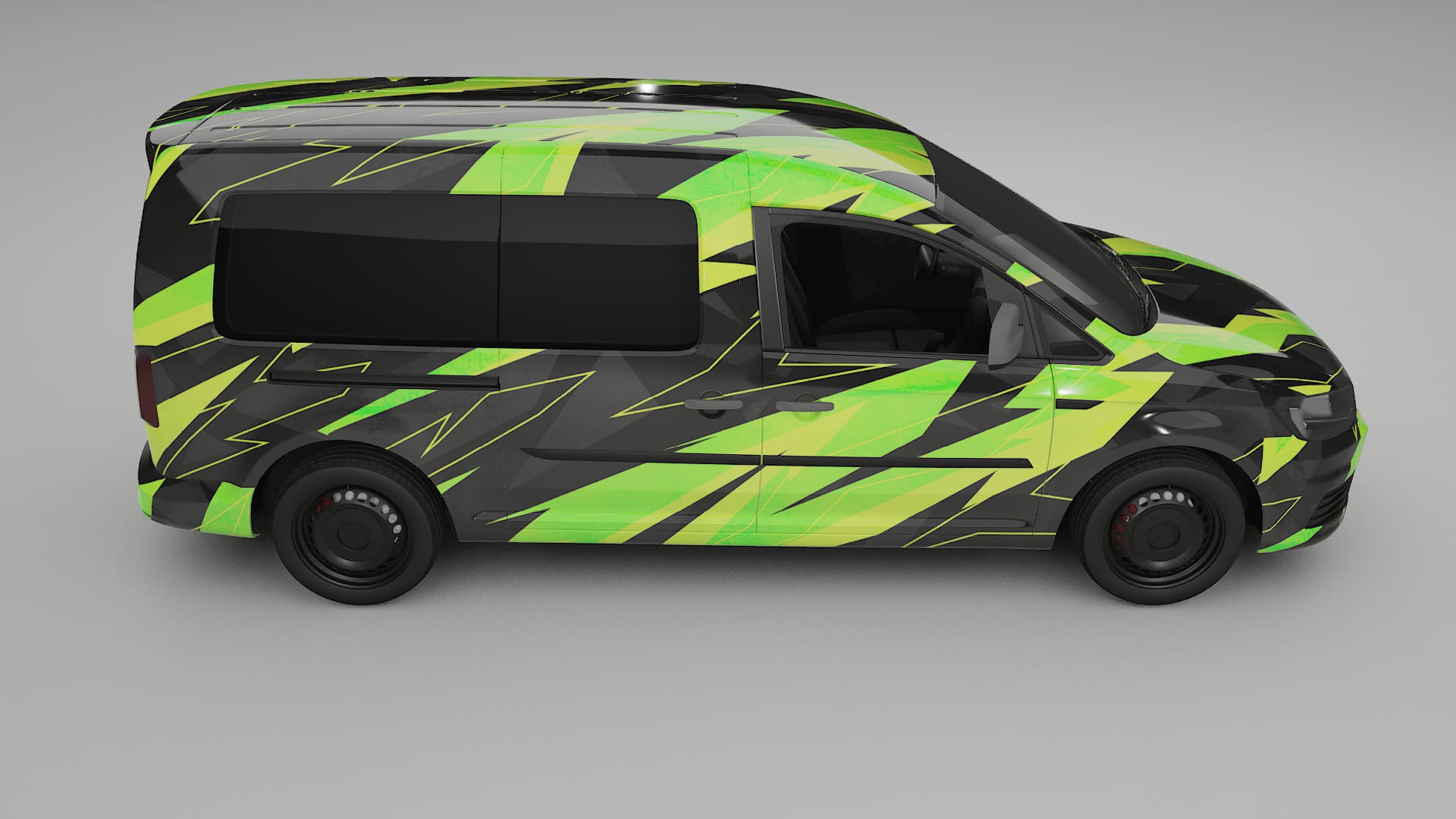 VW Caddy Maxi SB NINJA TURTLES – Design-Wrap PPF-Kit aus bedruckbarer Polyurethanfolie