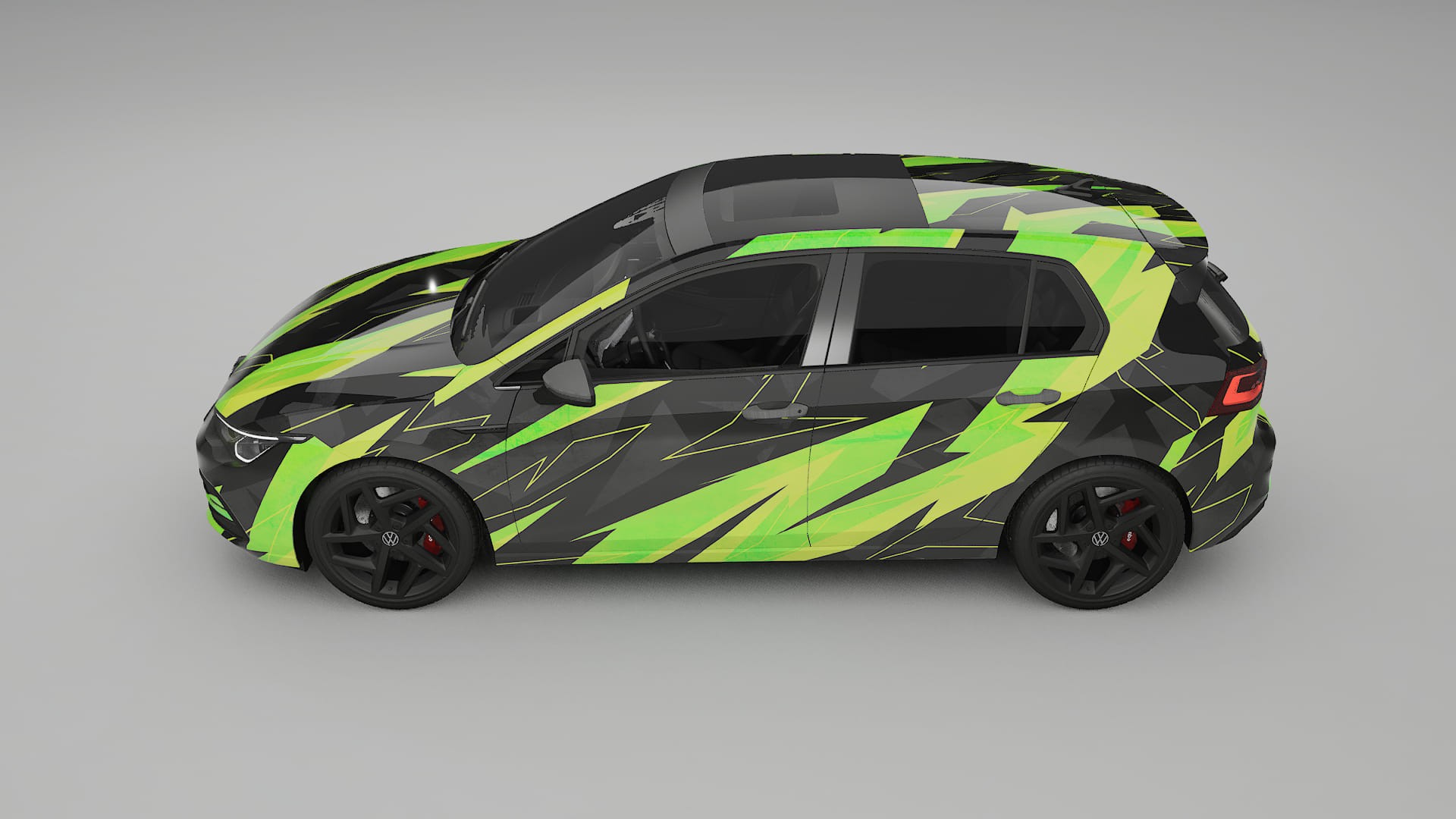 VW Golf Mk8 NINJA TURTLES – Design-Wrap PPF-Kit aus bedruckbarer Polyurethanfolie