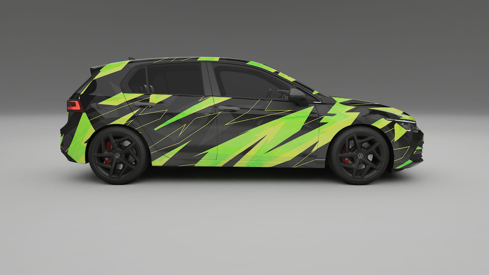 VW Golf Mk8 NINJA TURTLES – Design-Wrap PPF-Kit aus bedruckbarer Polyurethanfolie