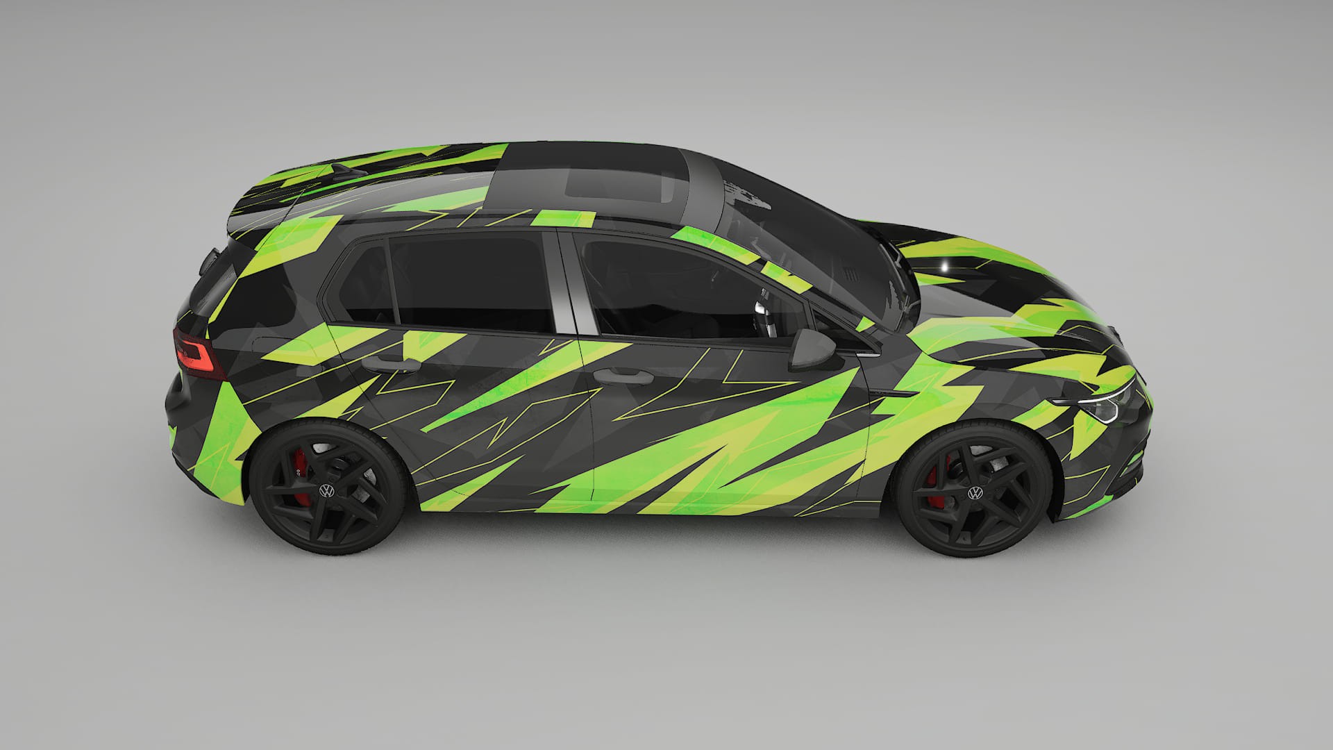 VW Golf Mk8 NINJA TURTLES – Design-Wrap PPF-Kit aus bedruckbarer Polyurethanfolie