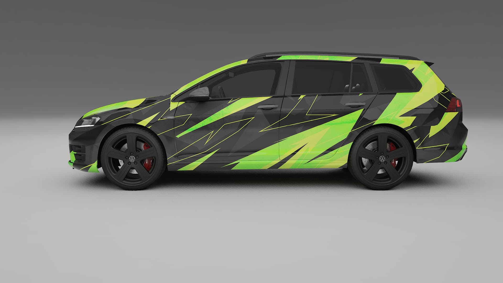 VW Golf Variant Mk7 NINJA TURTLES – Design-Wrap PPF-Kit aus bedruckbarer Polyurethanfolie