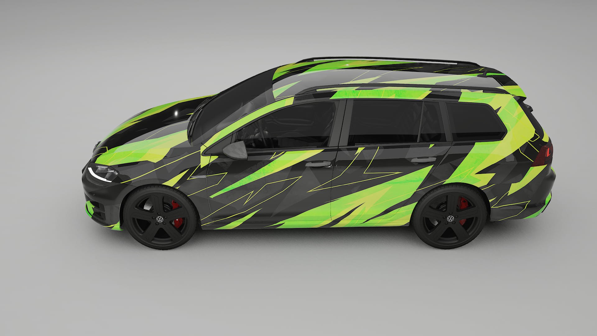 VW Golf Variant Mk7 NINJA TURTLES – Design-Wrap PPF-Kit aus bedruckbarer Polyurethanfolie