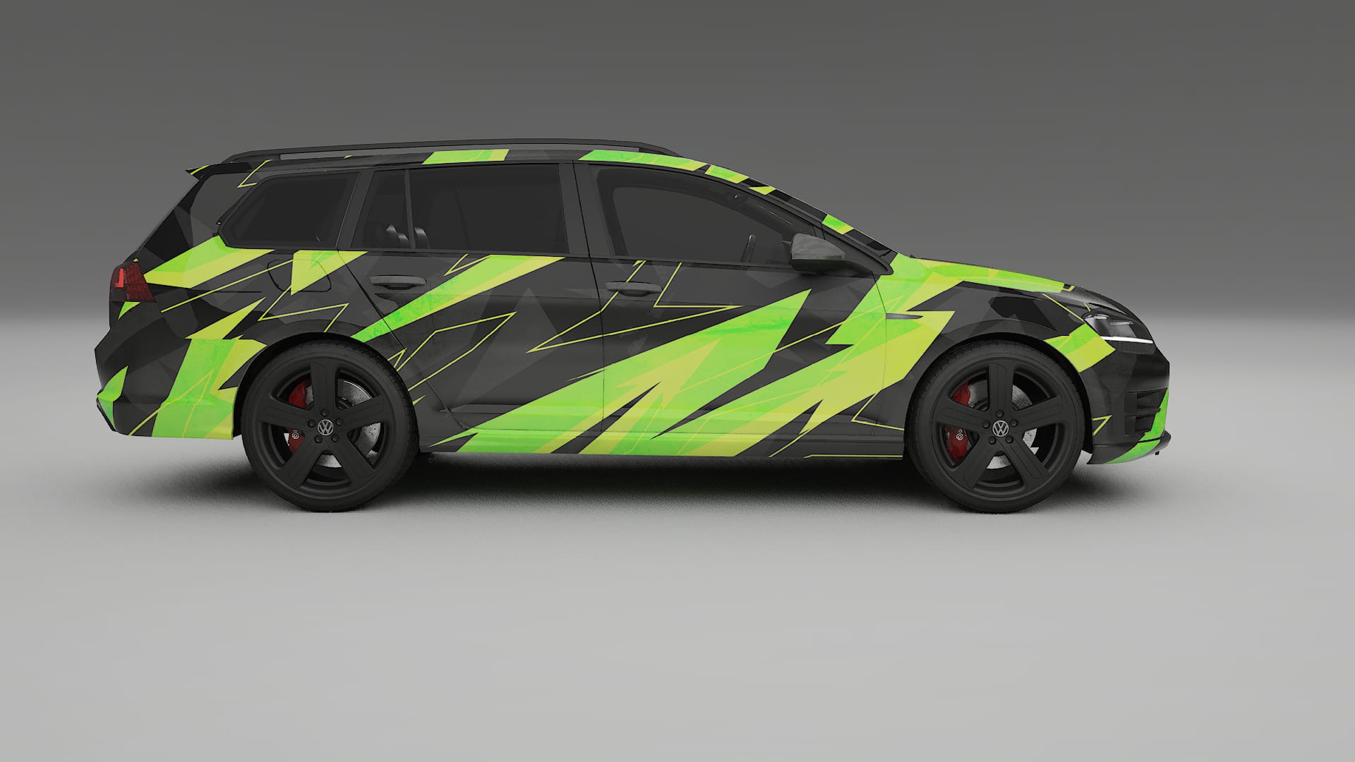 VW Golf Variant Mk7 NINJA TURTLES – Design-Wrap PPF-Kit aus bedruckbarer Polyurethanfolie