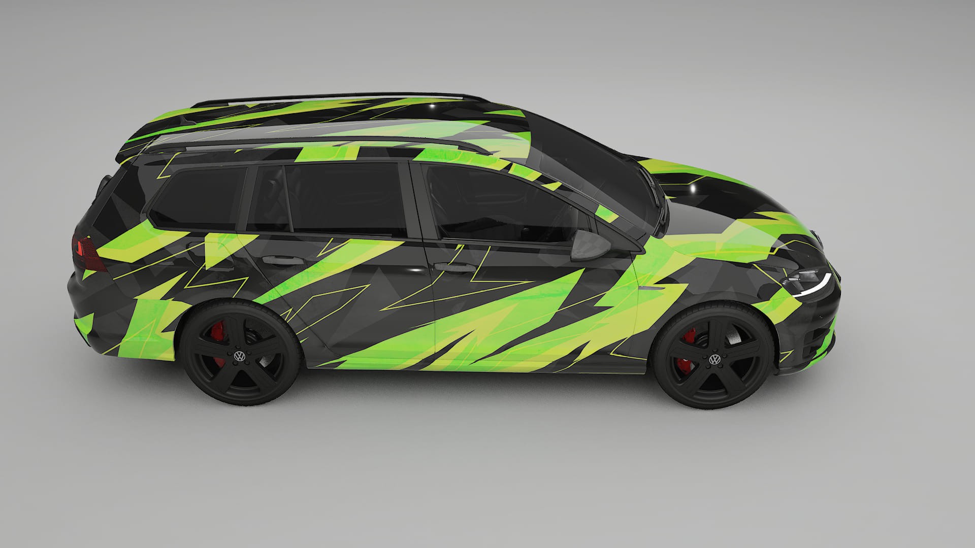 VW Golf Variant Mk7 NINJA TURTLES – Design-Wrap PPF-Kit aus bedruckbarer Polyurethanfolie