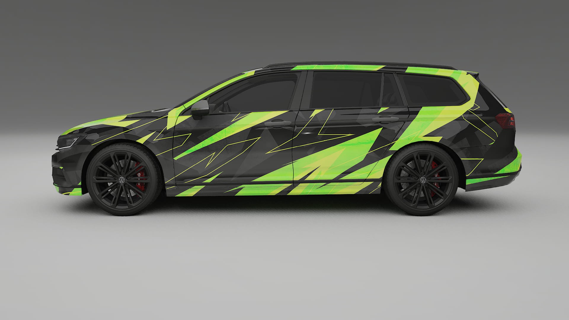 VW Passat VariantR B8 NINJA TURTLES – Design-Wrap PPF-Kit aus bedruckbarer Polyurethanfolie