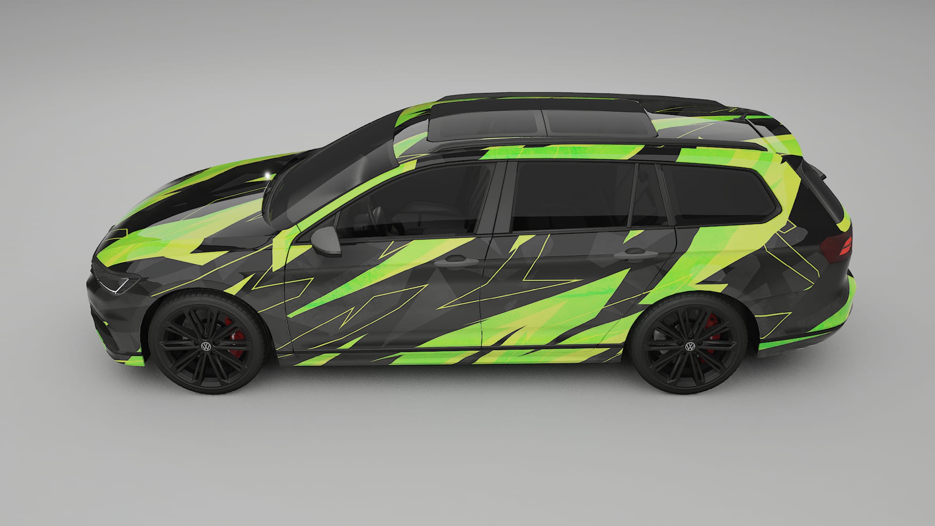 VW Passat VariantR B8 NINJA TURTLES – Design-Wrap PPF-Kit aus bedruckbarer Polyurethanfolie