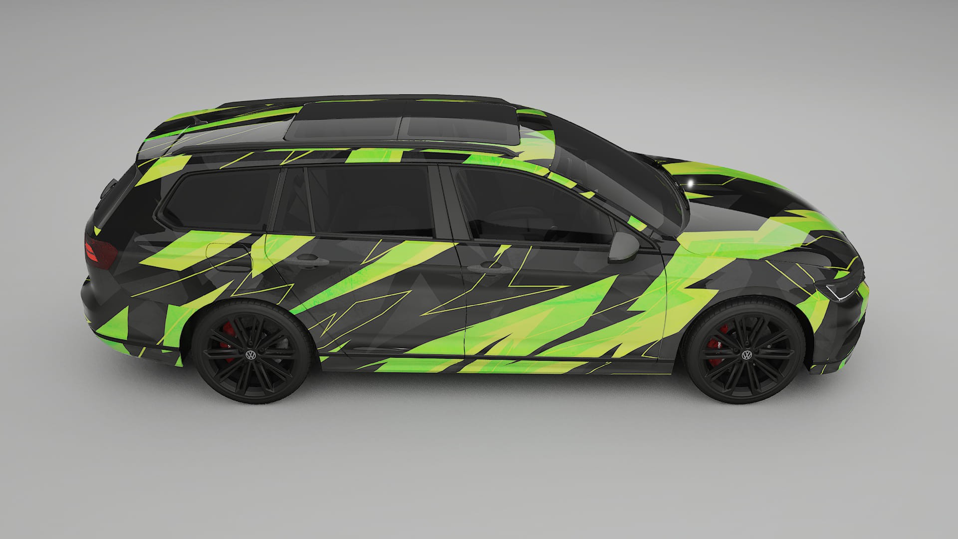 VW Passat VariantR B8 NINJA TURTLES – Design-Wrap PPF-Kit aus bedruckbarer Polyurethanfolie