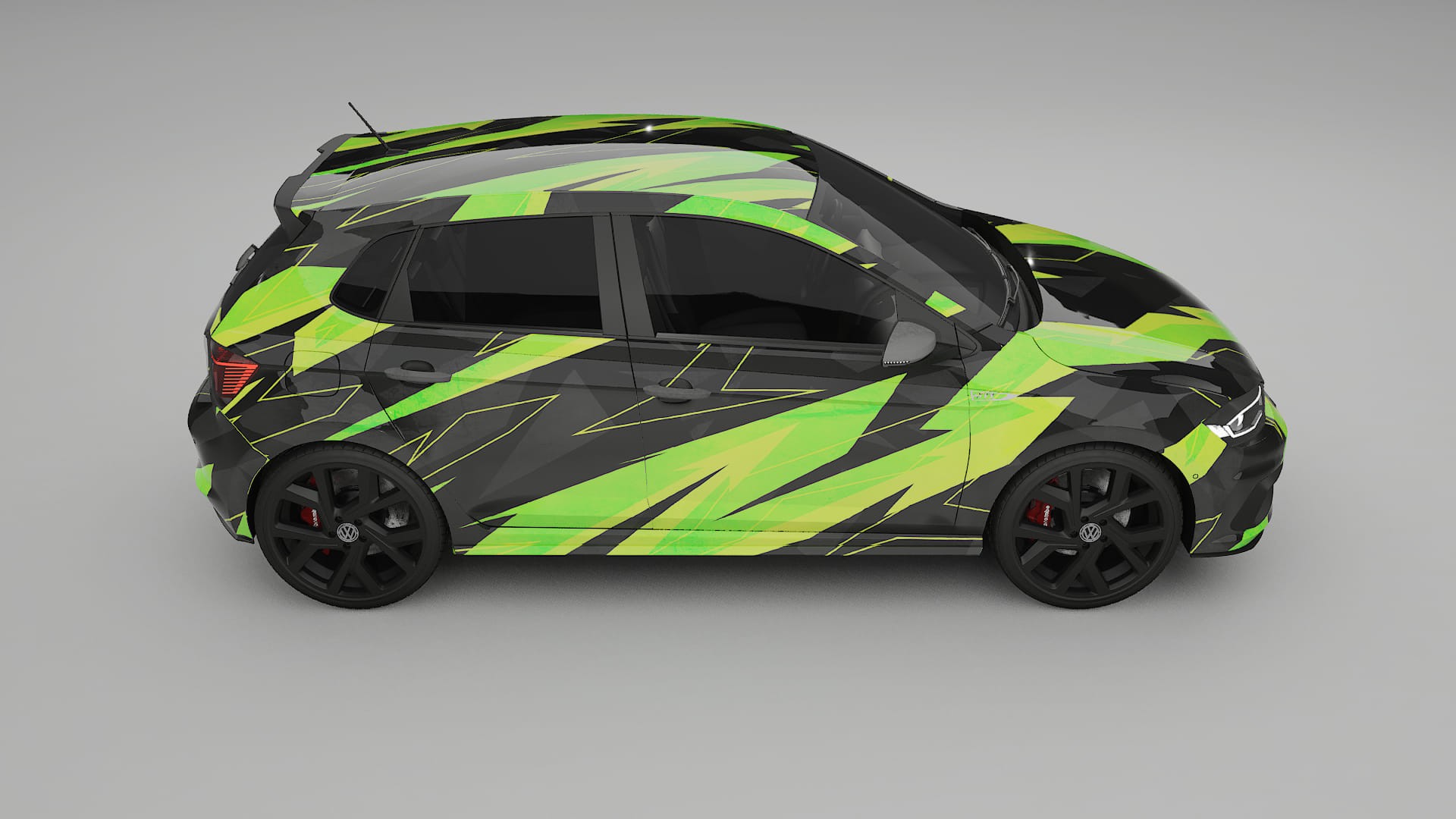 VW Polo GTI VI NINJA TURTLES – Design-Wrap PPF-Kit aus bedruckbarer Polyurethanfolie