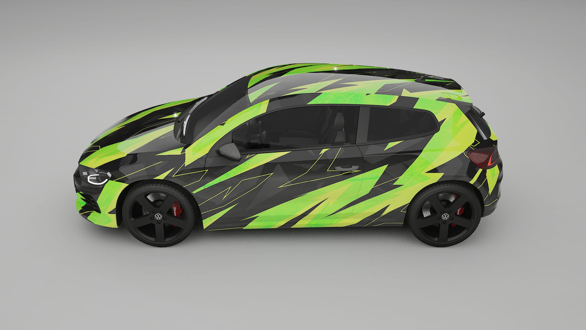 VW Scirocco R III NINJA TURTLES – Design-Wrap PPF-Kit aus bedruckbarer Polyurethanfolie
