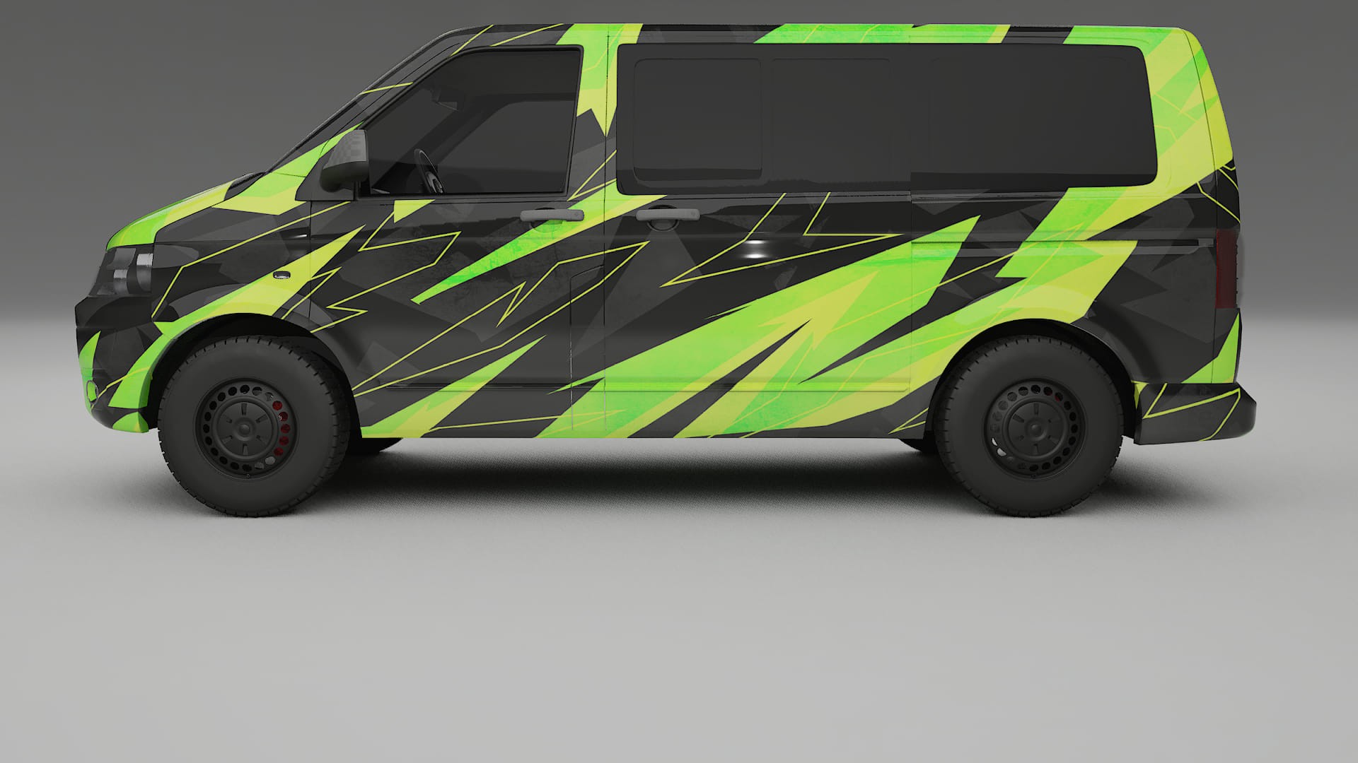 VW Transporter T5 Caravelle NINJA TURTLES – Design-Wrap PPF-Kit aus bedruckbarer Polyurethanfolie