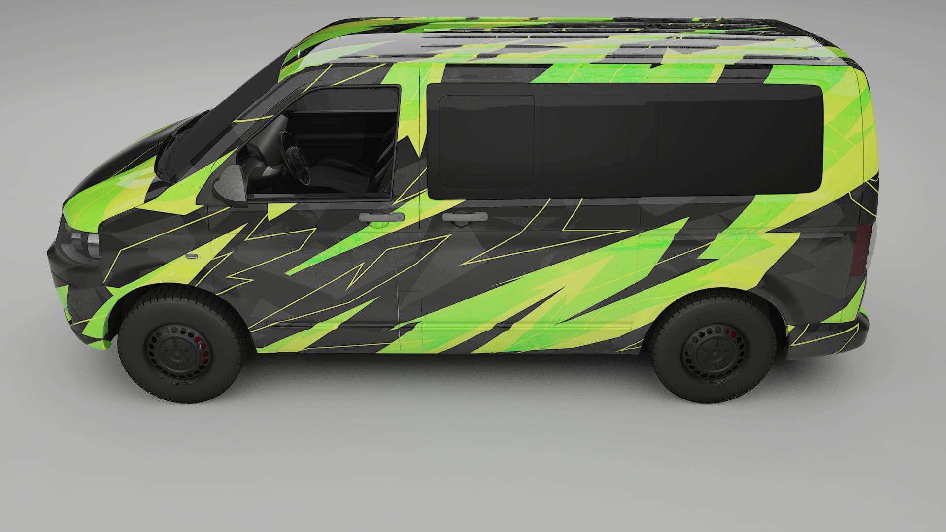 VW Transporter T5 Caravelle NINJA TURTLES – Design-Wrap PPF-Kit aus bedruckbarer Polyurethanfolie