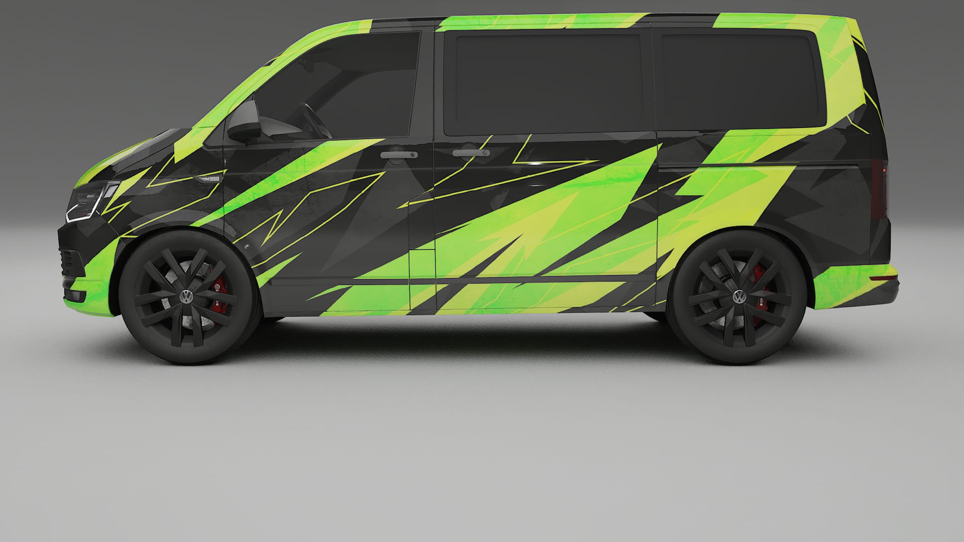 VW Transporter T6 Multivan NINJA TURTLES – Design-Wrap PPF-Kit aus bedruckbarer Polyurethanfolie