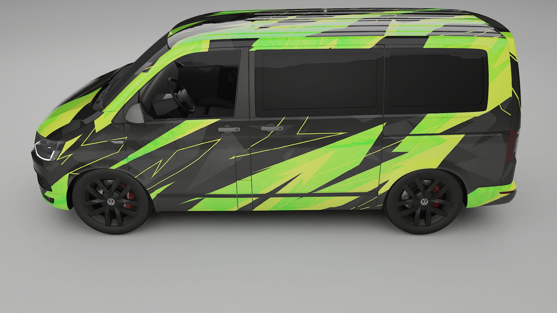 VW Transporter T6 Multivan NINJA TURTLES – Design-Wrap PPF-Kit aus bedruckbarer Polyurethanfolie