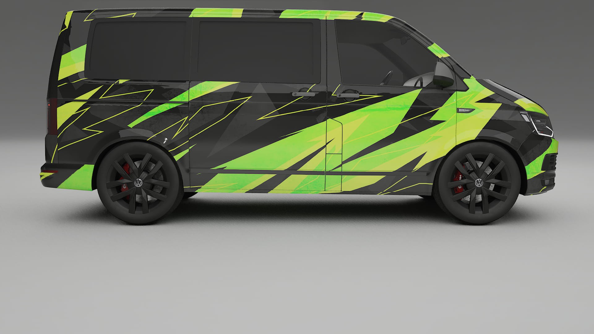 VW Transporter T6 Multivan NINJA TURTLES – Design-Wrap PPF-Kit aus bedruckbarer Polyurethanfolie