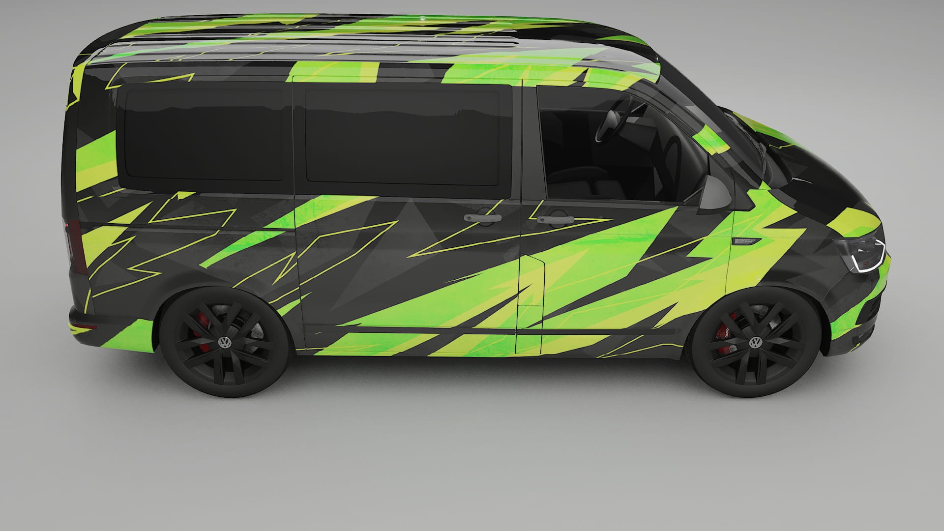 VW Transporter T6 Multivan NINJA TURTLES – Design-Wrap PPF-Kit aus bedruckbarer Polyurethanfolie