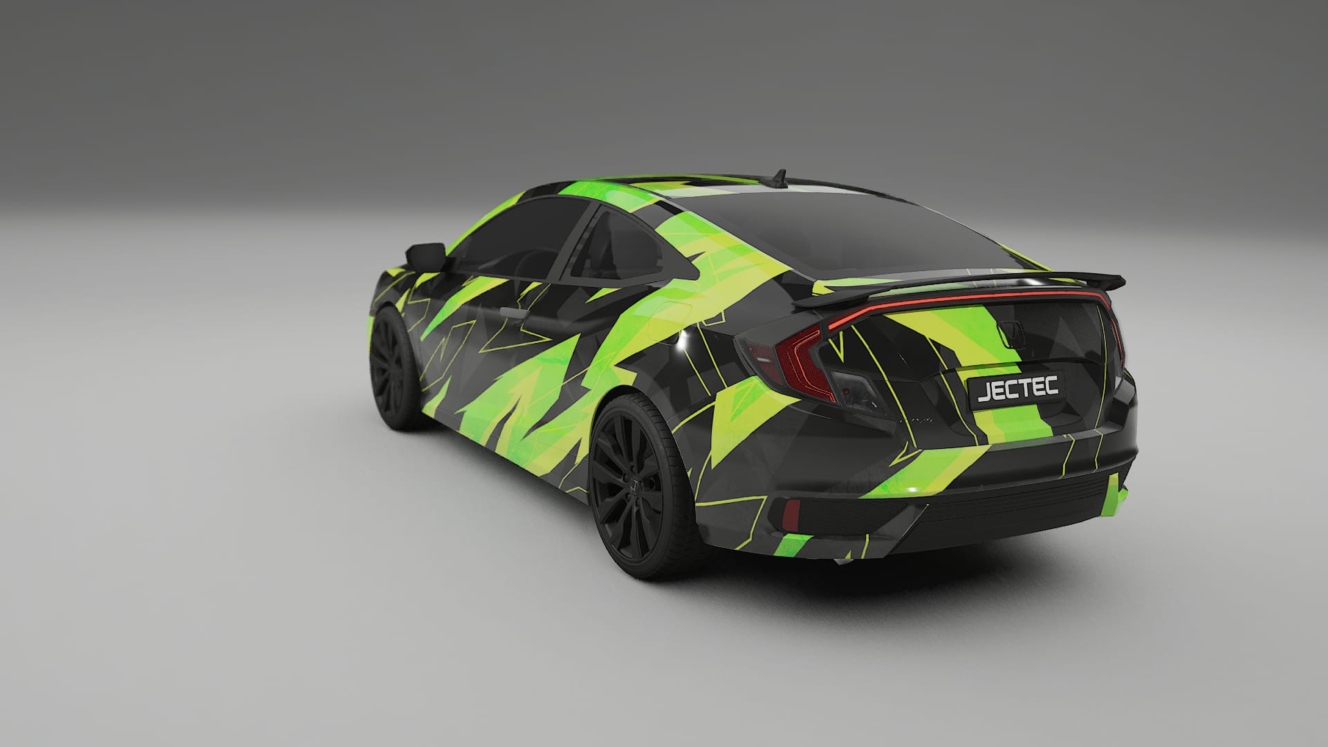 Honda Civic coupe prefacelift pre-LCI NINJA TURTLES – Design-Wrap PPF-Kit aus bedruckbarer Polyurethanfolie