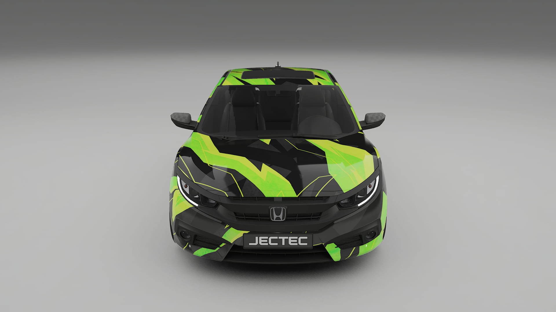 Honda Civic coupe prefacelift pre-LCI NINJA TURTLES – Design-Wrap PPF-Kit aus bedruckbarer Polyurethanfolie