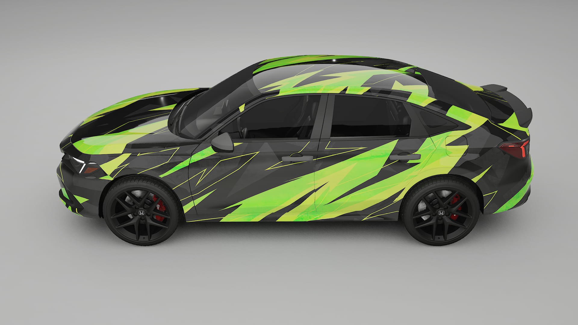 Honda Civic Si NINJA TURTLES – Design-Wrap PPF-Kit aus bedruckbarer Polyurethanfolie