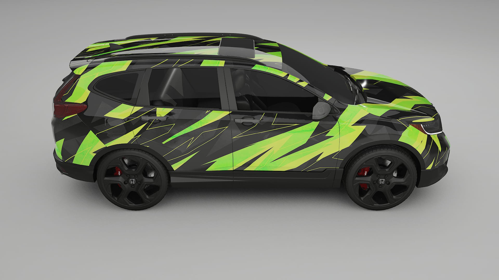 Honda CRV Touring prefacelift pre-LCI NINJA TURTLES – Design-Wrap PPF-Kit aus bedruckbarer Polyurethanfolie