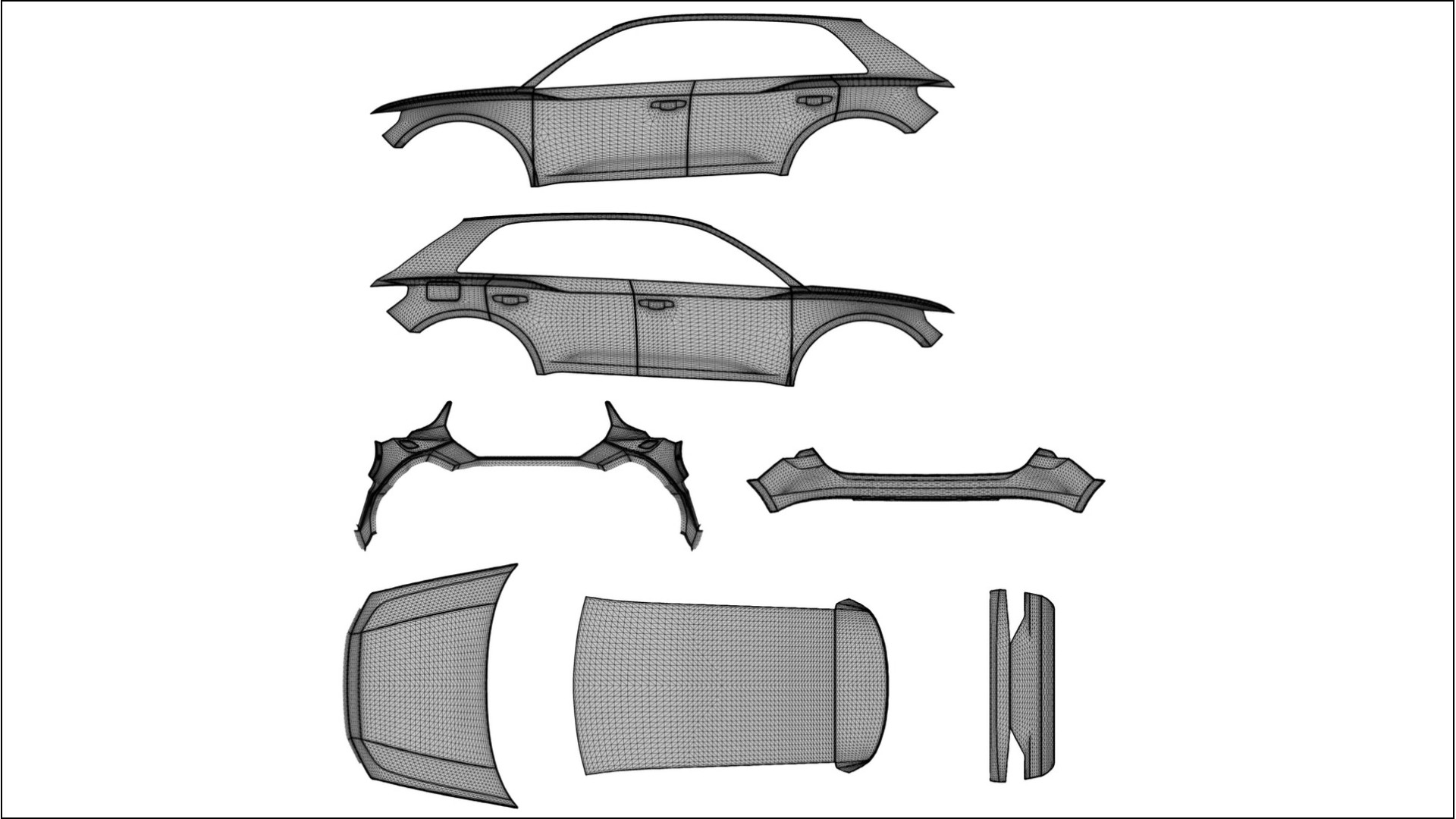 Audi Q3 S Line F3 TPU Lackschutzfolie | SLATE Farbwechsel PPF – Komplett-Vorgeschnittener Kit
