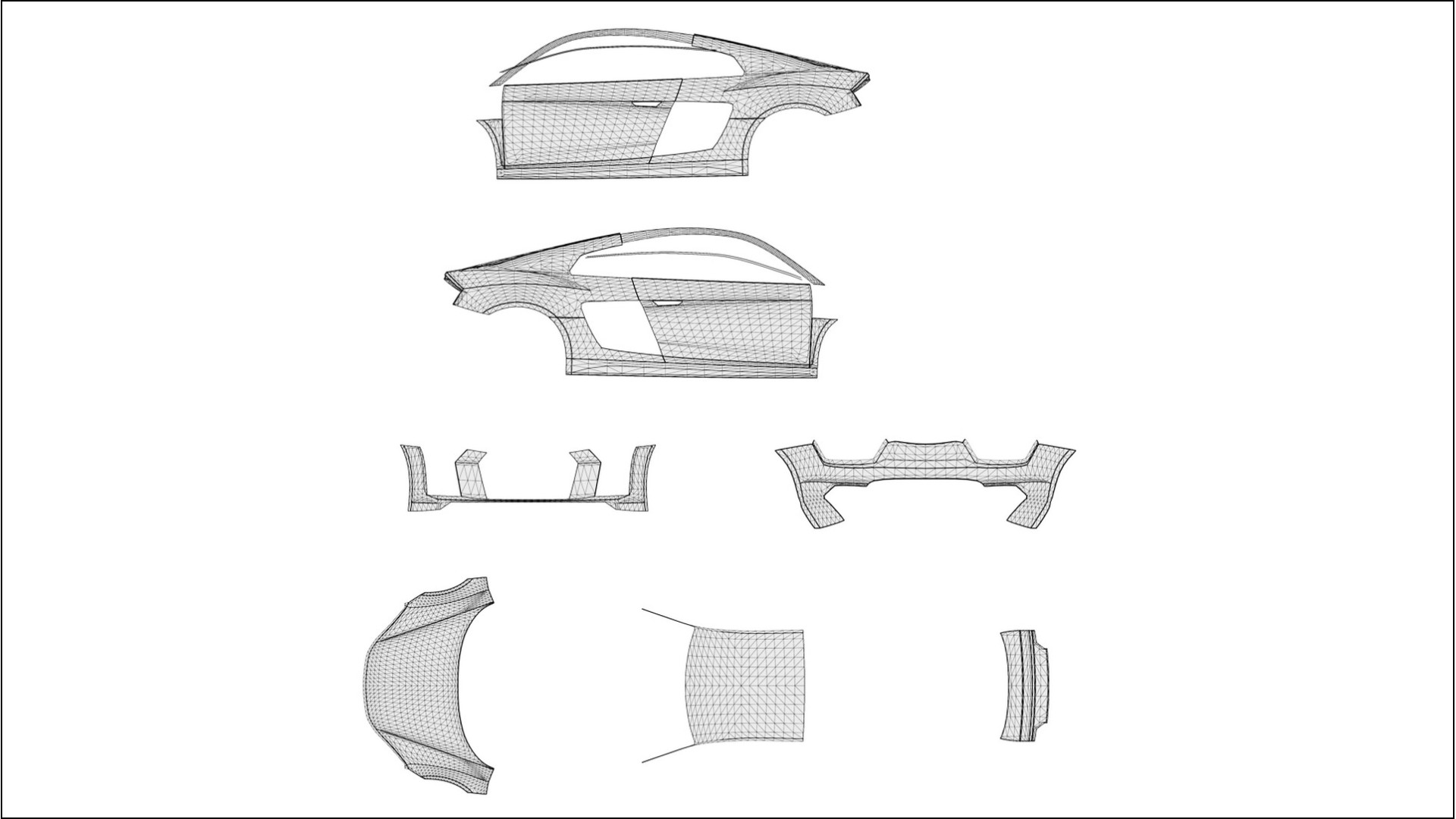 Audi R8 typ 4S prefacelift pre LCI TPU Lackschutzfolie | NEBULA Farbwechsel PPF – Komplett-Vorgeschnittener Kit