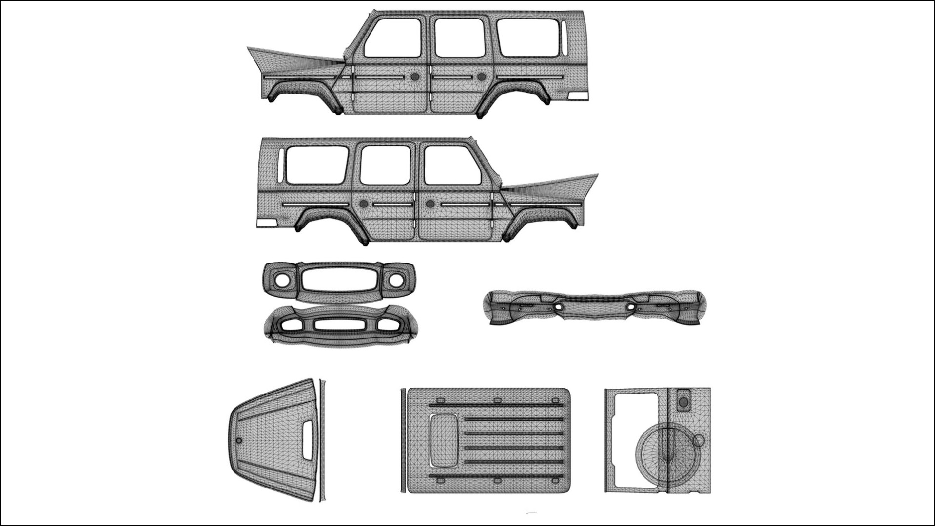 Mercedes G63 AMG W463A TPU Lackschutzfolie | FROST Farbwechsel PPF – Komplett-Vorgeschnittener Kit 2