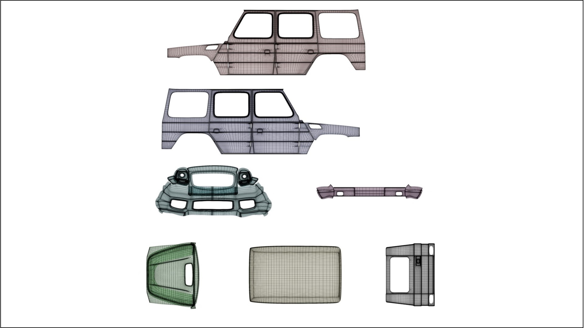 Mercedes G class 4x4 W463 TPU Lackschutzfolie | VENOM Farbwechsel PPF – Komplett-Vorgeschnittener Kit