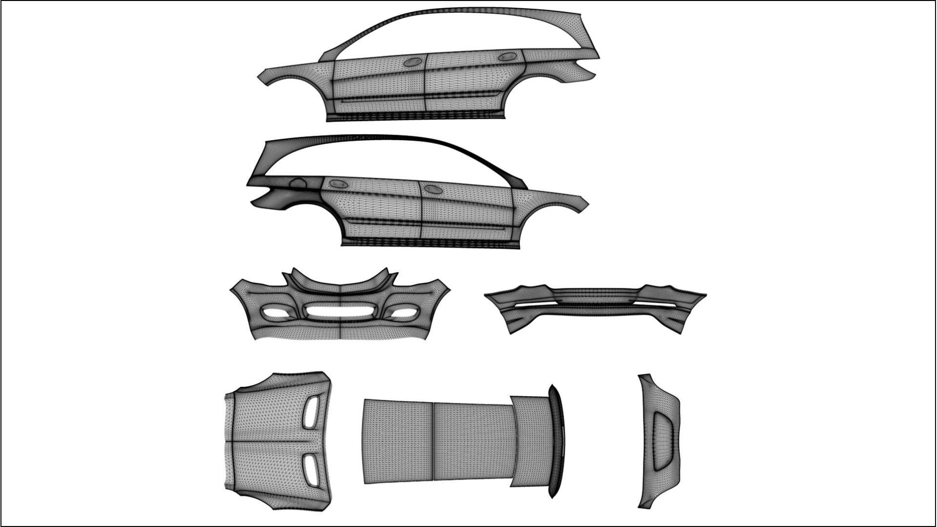 Mercedes R class W251 facelift LCI TPU Lackschutzfolie | GRANITE Farbwechsel PPF – Komplett-Vorgeschnittener Kit
