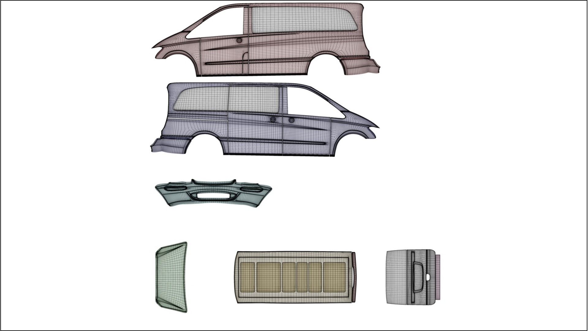 Mercedes Vito Short W639 facelift LCI TPU Lackschutzfolie | OPAL Farbwechsel PPF – Komplett-Vorgeschnittener Kit