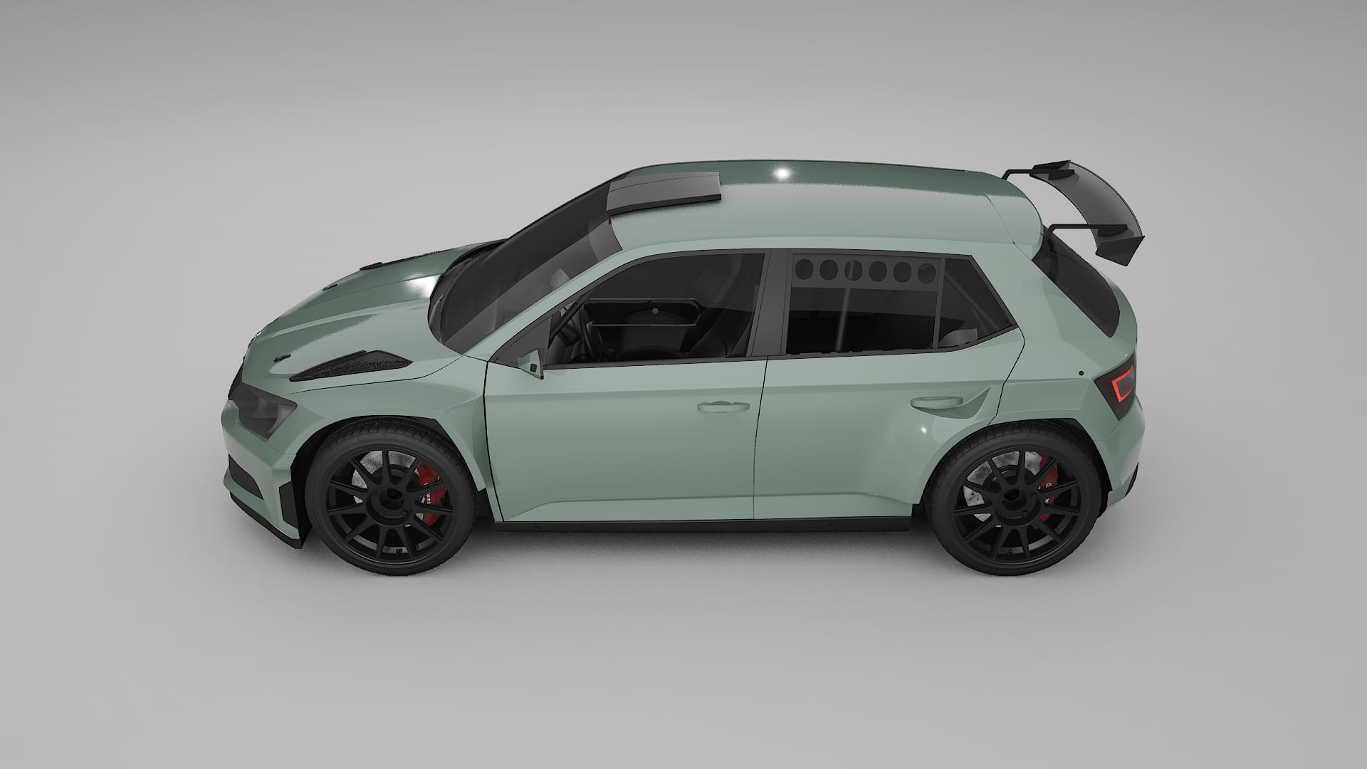 Škoda Fabia R5 6V TPU Lackschutzfolie | CINDER Farbwechsel PPF – Komplett-Vorgeschnittener Kit
