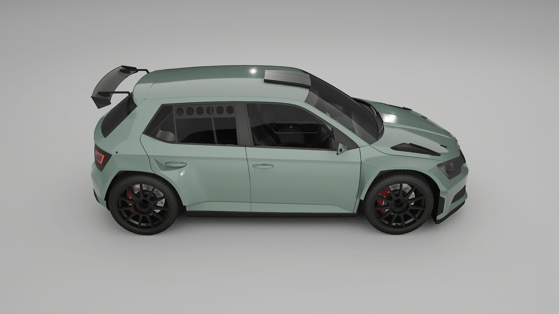 Škoda Fabia R5 6V TPU Lackschutzfolie | CINDER Farbwechsel PPF – Komplett-Vorgeschnittener Kit